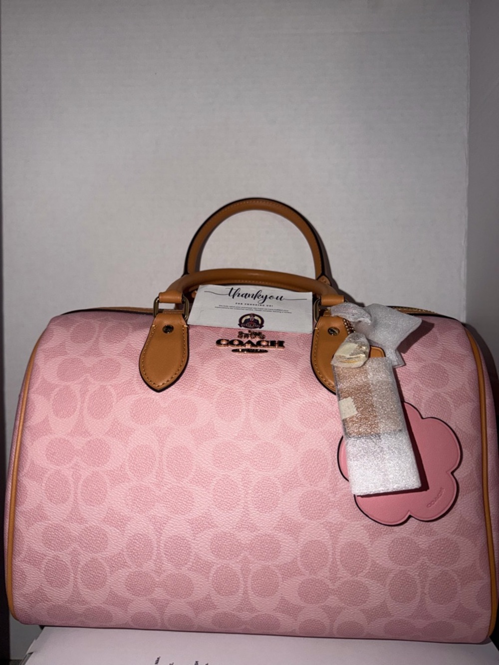 NWT 2026 Coach Powder Pink Large Rowan SAMEDAY SHIP CEA19